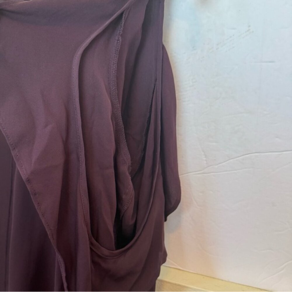 Parker Marjorie Silk Ruffles Boho Balloon Sleeves Shoulder Blouse Top V Neck S - Picture 10 of 16